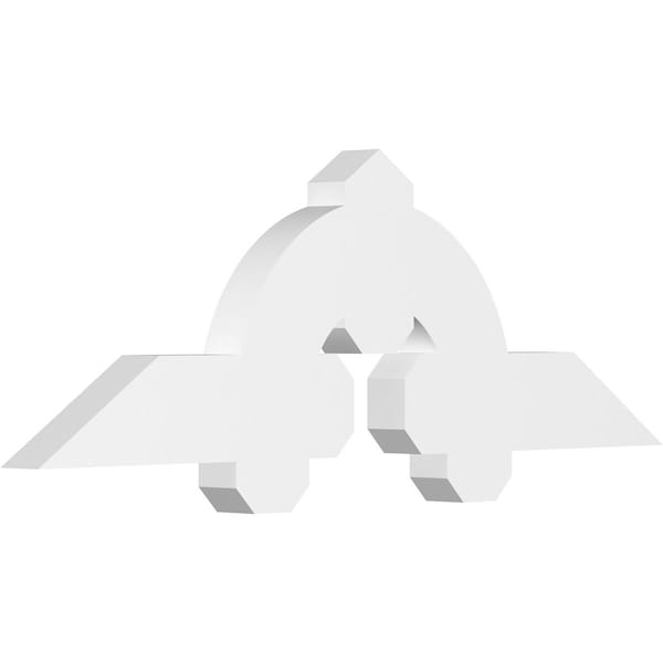 Ekena Millwork Ericson Architectural Grade PVC Gable Bracket, 36"W x 12"H x 2"D x 4"F, 8/12 Pitch GBP036X12X0204ERI00 - main
